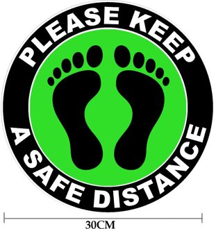 Grond Teken Geïsoleerde Label Openbare Behang Houd Wachten Hier Staan Hier Houden 6ft In Tussen Afstand Marker Floor pape Licht Groen