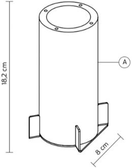 grondbevestiging voor buitenlampen, roestvrij staal/aluminium roestvrij staal, aluminium