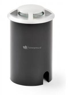 Grondinbouwspot LED 3x 1W covered - 230V - 3000K - zilver