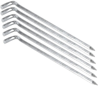 Grondpennen/tentharingen - 30x - 16 cm - metaal - voor harde ondergrond - camping
