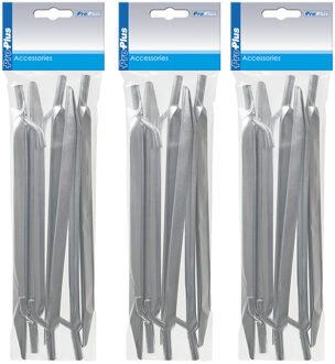 Grondpennen/tentharingen metaal met haak - 18x stuks - 25 cm - camping/kampeer accessoires