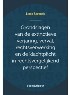 Grondslagen Van De Extinctieve Verjaring, Verval, Rechtsverwerking En De Klachtplicht In - Linda Spronck