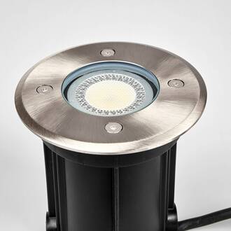 grondspot inbouwlamp Insa, Ø11cm, roestvrij staal, GU10, IP67 roestvrij staal, helder
