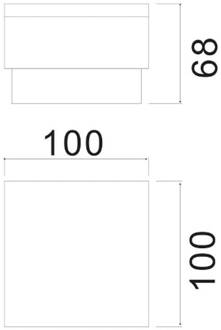 Grondspot inbouwlamp Tabit, 10 x 10 cm, beloopbaar grijs, transparant