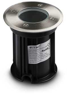 Grondspot RVS rond 5W 6000K IP65 waterdicht 3 jaar garantie