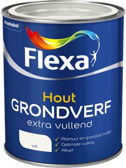 Grondverf - Hout - Extra Vullend - Wit - 750 ml