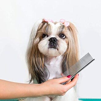 Grooming Kam Rvs Hond Kat Grooming Kam Rij Tanden Naald Haar Trimmer Grooming Kam Medium Tanden Grooming Combm 16x3cm