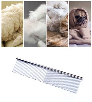 Grooming Kam Rvs Hond Kat Grooming Kam Rij Tanden Naald Haar Trimmer Grooming Kam Medium Tanden Grooming Combm 19x4cm
