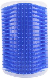 Grooming Tool Ontharing Kam Honden Kat Borstel Verlies Trimmen Massage Apparaat Met Catnip Pet Self Groomer Voor Kat blauw