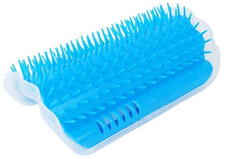 Grooming Tool Ontharing Kam Honden Kat Borstel Verlies Trimmen Massage Apparaat Met Catnip Pet Self Groomer Voor Kat lucht blauw