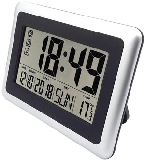 Groot Display Digitale Wandklok, stille Bureau Plank Klokken Batterij Operated Te Lezen Nachtkastje Wekker Met Geen Nacht Lig