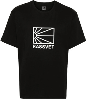 Groot Logo T-shirt in Zwart Rassvet , Black , Heren - L,M,S