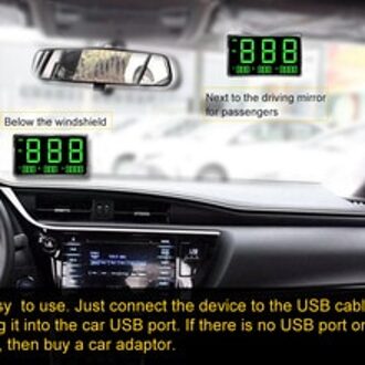 Groot Scherm 4.5 "Gps Hud Snelheidsmeter Head-Up Display Digitale Auto Snelheid Alarm Systeem Voor Universal Alle Auto 'S bussen Vrachtwagens