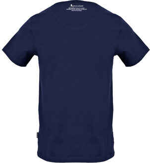 groot schild Aldis logo marineblauw T-shirt - maat Navy