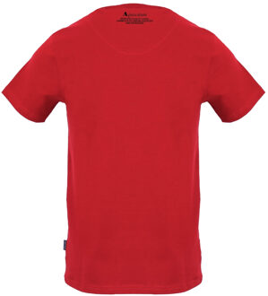 groot schild Aldis logo rood T-shirt - maat M