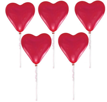 Groot XL hart ballon - 10x - rood - 60 cm - Valentijnsdag/liefde/huwelijk