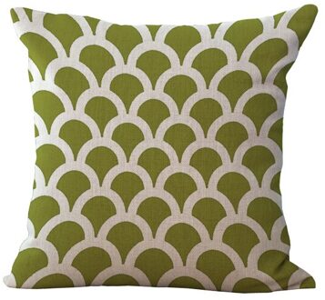 Groothandelsprijs 1 stuk Creatieve Geometrische Korte Zitkussen Decoratieve Woondecoratie Sofa Stoel Kussens Case 45*45 cm G1008 Groen