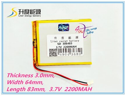 Grootte 306585 3.7 V 2200 mah 306483 lithium-polymeer Batterij met Bescherming Boord Voor MP4 GPS Digitaal