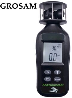 Grosam Digitale Anemometer Handheld Anemometer Voor Meten Windsnelheid, Temperatuur En Gevoelstemperatuur Met Backlit Lcd