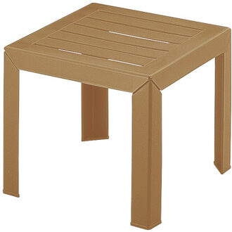 Grosfillex Miami bijzet tuintafel 40x40cm camel bruin