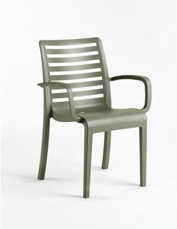 Grosfillex Stapelstoel Met Armleuning Slat Pvc Forest Green