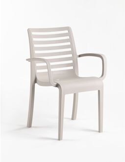 Grosfillex Stapelstoel Met Armleuning Slat Pvc Linnen