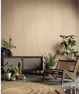 Grosfillex Wandpaneel Linio - Element 3d Effect - Pvc - Bright Ash - 37,5x260cm