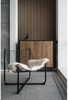 Grosfillex Wandpaneel Linio - Element 3d Effect - Pvc - Walnut - 37,5x260cm