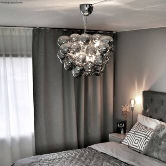 Gross glazen hanglamp, 50 cm helder