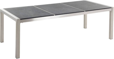 GROSSETO Eettafel voor 8 personen 100x220x74 Grijs