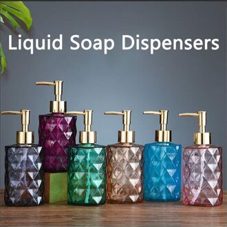 Grote 330Ml Handleiding Zeepdispenser Helder Glas Handdesinfecterend Fles Containers Druk Lege Flessen Badkamer # Gh willekeurig kleur