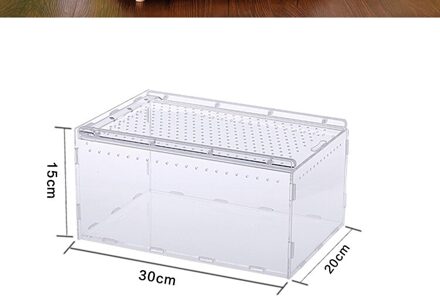 Grote Acryl Transparante Schuifdeur Cover Reptiel Fokkerij Boxtank Insect Spider Schildpad Hagedis Voerbox Terrarium