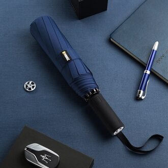 Grote Automatische Opvouwbare Paraplu Winddicht Sunny Paraplu Regen Vrouwen Mannen Business Parasol Reizen Pocket Ombrello Geschenkdoos SY416