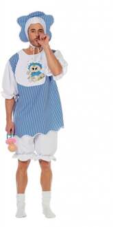 Grote Baby Kostuum | Geinige Baby Boy | Man | Maat 54 | Carnaval kostuum | Verkleedkleding