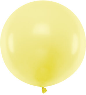Grote Ballon 60 cm Pastel Licht Geel Geel - Beige - Creme
