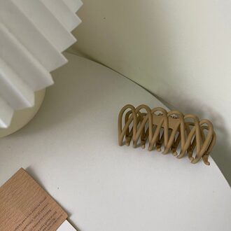 Grote Barrette Krab Haar Klauwen Bad Haar Klauw Paardenstaart Clip Grote Haar Klemmen Cross Klauw Clip Mode Clip Voor Vrouwen Bruin