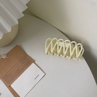 Grote Barrette Krab Haar Klauwen Bad Haar Klauw Paardenstaart Clip Grote Haar Klemmen Cross Klauw Clip Mode Clip Voor Vrouwen wit