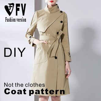 Grote Brand Stand-Up Kraag Windjack Patroon Kleding 1:1 Naaien Tekening BFY-309 Size 3XL