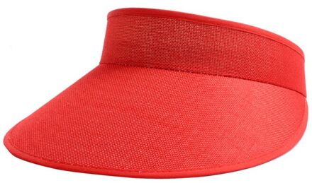 Grote Brede Rand Stro Zomer Unisex Lege Top Zonneklep Hoed Zomer Lijn Caps Uv-bescherming Hoed Zon bescherming Hoed Vrouw rood