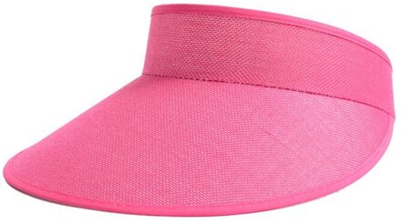 Grote Brede Rand Stro Zomer Unisex Lege Top Zonneklep Hoed Zomer Lijn Caps Uv-bescherming Hoed Zon bescherming Hoed Vrouw roze