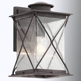 Grote buitenwandlamp Argyle zink, helder