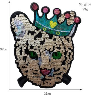 Grote Buiter Cartoon Kat Letters Borduren Buiter Kraal Stuk Buiter Handdoek Borduren Patch Buiter Kledingstuk Accessoires