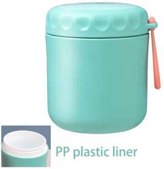 Grote Capaciteit 430Ml Thermos Lunchbox Draagbare Roestvrij Staal Voedsel Soep Containers Thermosflessen Thermocup licht geel