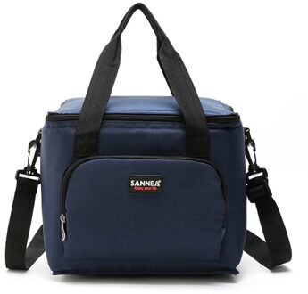 Grote Capaciteit Draagbare Lunch Tas Verse Houden Doos Geïsoleerde Tote Waterdichte Cool Travel Voedsel Lunch Opslag Hand Tassen blauw