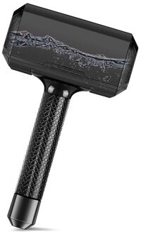 Grote Capaciteit Draagbare Outdoor Sport Camping Gym Workout Fitness Tour Drinken Grote Thor Hamer Vorm Waterfles Ruimte Cup zwart