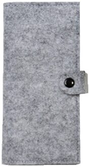 Grote Capaciteit Dunne Veranderen Tas Toevallige Portemonnee Handtas Kaarthouder Mini Portemonnee Vrouwen Mannen Vilt Organizer Cadeau Multifunctionele licht grijs