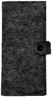 Grote Capaciteit Dunne Veranderen Tas Toevallige Portemonnee Handtas Kaarthouder Mini Portemonnee Vrouwen Mannen Vilt Organizer Cadeau Multifunctionele zwart