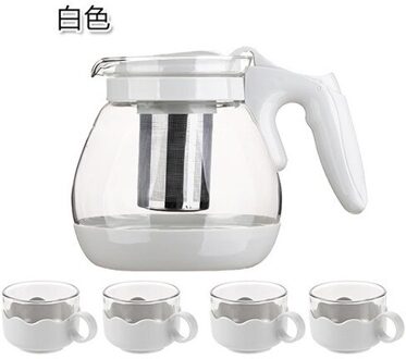 Grote Capaciteit Hittebestendig Glas Theepot Huishouden Thee Filter Thee Maker Kung Fu Thee Brouwen Ketel Set Theewaar wit suit