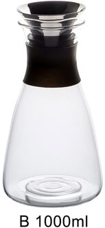 Grote Capaciteit Ketel Drip-Gratis Glas Pitcher Met Deksel Hittebestendige Huishoudelijke Ijs Thee Pot Koud Water Jug B 1000ML