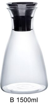 Grote Capaciteit Ketel Drip-Gratis Glas Pitcher Met Deksel Hittebestendige Huishoudelijke Ijs Thee Pot Koud Water Jug B 1500ML